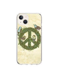 Coque iPhone 15 Peace And Love Nature Oiseaux - Rachel...