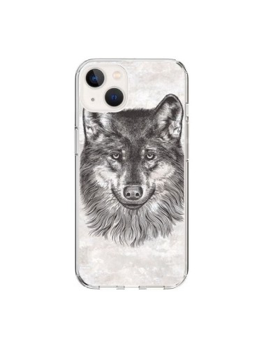 Coque iPhone 15 Loup Gris - Rachel Caldwell