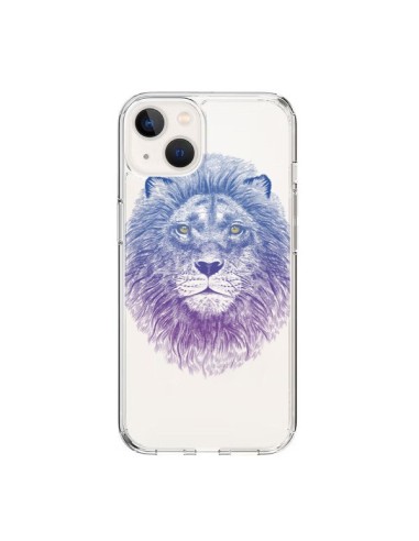 Cover iPhone 15 Leone Animale Trasparente - Rachel Caldwell
