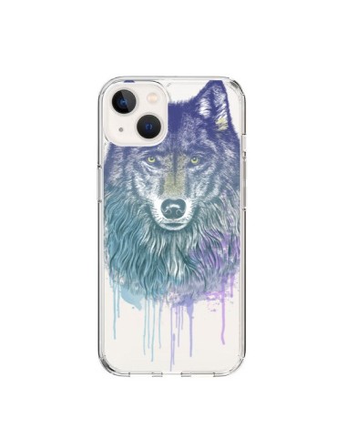 Coque iPhone 15 Loup Wolf Animal Transparente - Rachel Caldwell