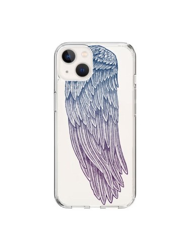 Coque iPhone 15 Ailes d'Ange Angel Wings Transparente - Rachel Caldwell