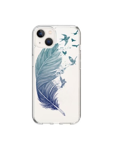 Cover iPhone 15 Piuma Vola Uccelli Trasparente - Rachel Caldwell