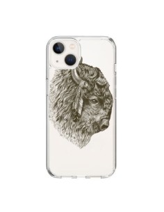 Coque iPhone 15 Buffalo Bison Transparente - Rachel Caldwell