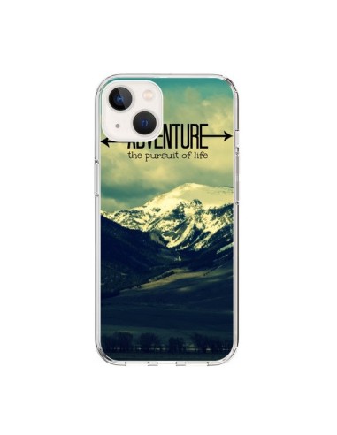 Coque iPhone 15 Adventure the pursuit of life Montagnes Ski Paysage - R Delean