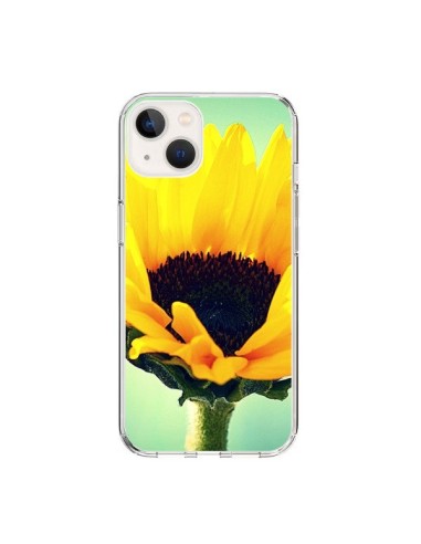 Coque iPhone 15 Tournesol Zoom Fleur - R Delean