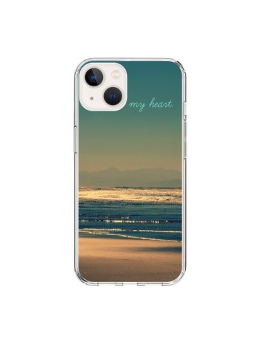 Coque iPhone 15 Be still my heart Mer Sable Beach Ocean - R Delean