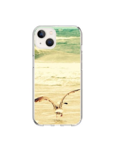 Coque iPhone 15 Mouette Mer Ocean Sable Plage Paysage - R Delean