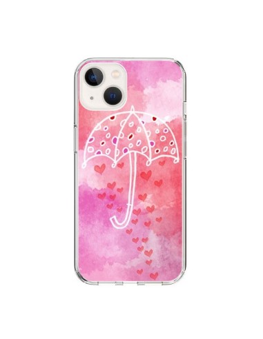 Coque iPhone 15 Parapluie Coeur Love Amour - Sylvia Cook