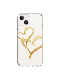 Coque iPhone 15 Deux Coeurs Love Amour Transparente -...