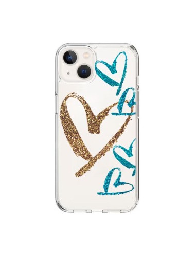 Coque iPhone 15 Coeurs Heart Love Amour Transparente - Sylvia Cook