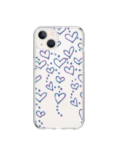 iPhone 15 Case Hearts Floating Clear - Sylvia Cook