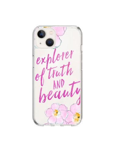Coque iPhone 15 Explorer of Truth and Beauty Transparente - Sylvia Cook