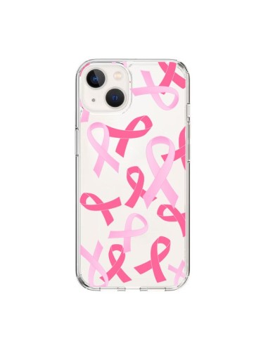 Cover iPhone 15 Nastri Rosa Trasparente - Sylvia Cook