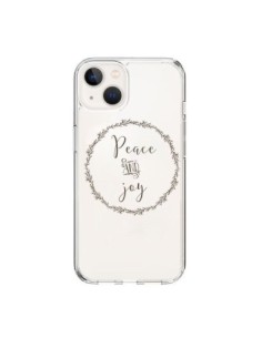 Cover iPhone 15 Peace and Joy, Pace e Gioia Trasparente -...