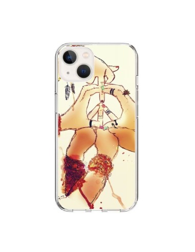 Coque iPhone 15 Peace and Love - Sara Eshak