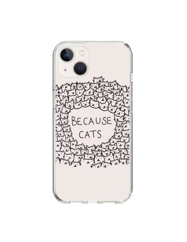 Coque iPhone 15 Because Cats chat - Santiago Taberna