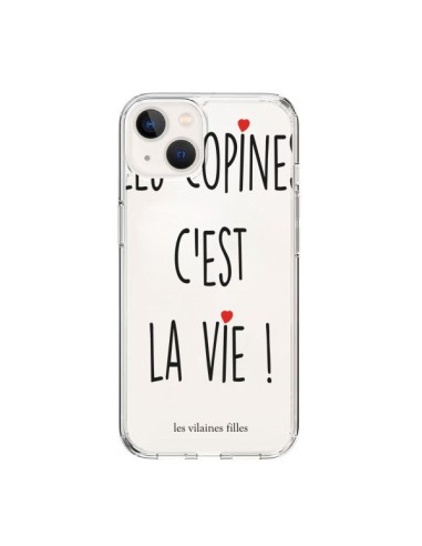 Coque iPhone 15 Les copines, c'est la vie Transparente - Les Vilaines Filles