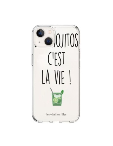 Coque iPhone 15 Les Mojitos, c'est la vie Transparente - Les Vilaines Filles