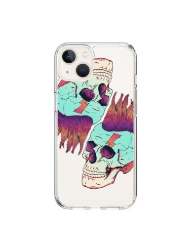 iPhone 15 Case Skull Punk Double Clear - Victor Vercesi