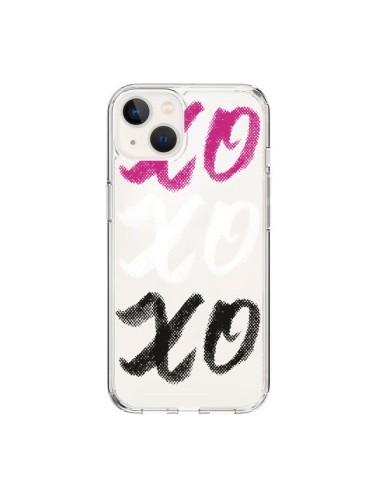 Coque iPhone 15 XoXo Rose Blanc Noir Transparente - Yohan B.