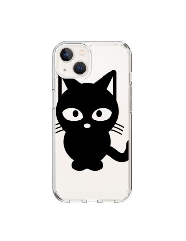 Cover iPhone 15 Gatto Nero Trasparente - Yohan B.