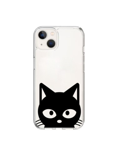 Coque iPhone 15 Tête Chat Noir Cat Transparente - Yohan B.