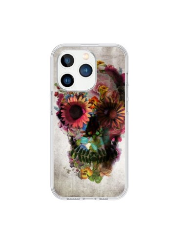 Coque iPhone 15 Pro Skull Flower Tête de Mort - Ali Gulec