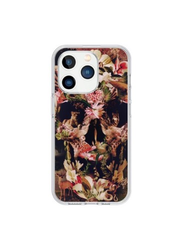 Coque iPhone 15 Pro Jungle Skull Tête de Mort - Ali Gulec