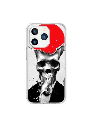 Coque iPhone 15 Pro Splash Skull Tête de Mort - Ali Gulec