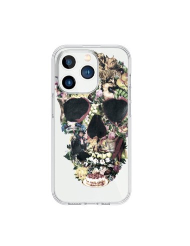 Coque iPhone 15 Pro Skull Vintage Tête de Mort Transparente - Ali Gulec
