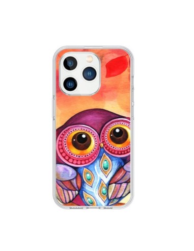 Coque iPhone 15 Pro Chouette Feuilles Automne - Annya Kai