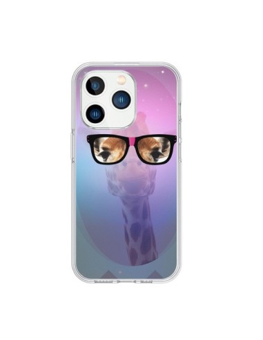 Cover iPhone 15 Pro Giraffa Nerd con Occhiali - Aurelie Scour