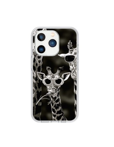 Coque iPhone 15 Pro Girafe Swag Lunettes Familiy Giraffe - Asano Yamazaki