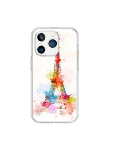 Cover iPhone 15 Pro Paris Tour Eiffel Muticolore - Asano...