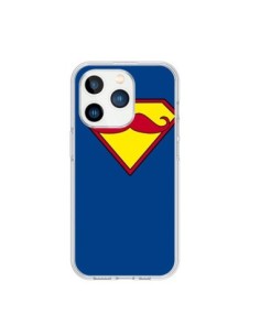 Coque iPhone 15 Pro Super Moustache Movember Superman -...