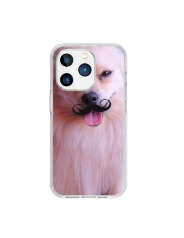 Coque iPhone 15 Pro Clyde Chien Movember Moustache - Bertrand Carriere