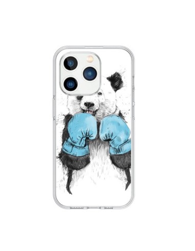 Coque iPhone 15 Pro Winner Panda Boxeur - Balazs Solti