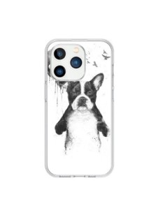 Coque iPhone 15 Pro Lover Bulldog Chien Dog My Heart Goes...