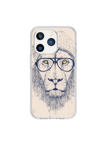 Coque iPhone 15 Pro Cool Lion Lunettes - Balazs Solti