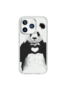 Coque iPhone 15 Pro Panda All You Need Is Love...