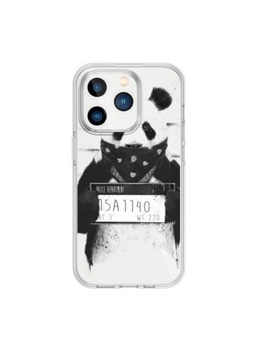 Cover iPhone 15 Pro Panda Cattivo Trasparente - Balazs Solti