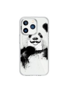 iPhone 15 Pro Case Funny Panda Moustache Clear - Balazs...
