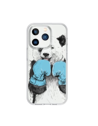 Coque iPhone 15 Pro Winner Panda Gagnant Transparente - Balazs Solti