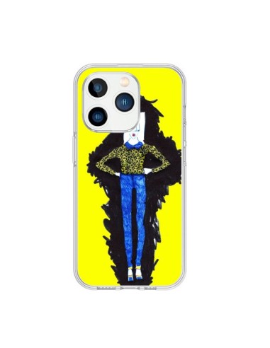 Coque iPhone 15 Pro Julie Femme Fashion Mode Jaune - Cécile