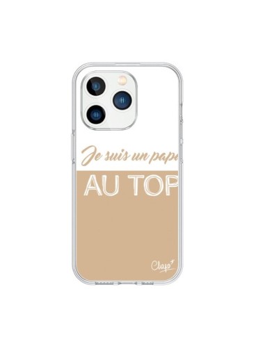Cover iPhone 15 Pro Sono un Papà al Top Beige - Chapo