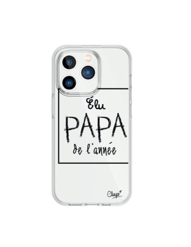 Cover iPhone 15 Pro Eletto Papà dell'Anno Trasparente - Chapo