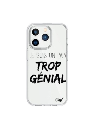 Cover iPhone 15 Pro Sono un Papà Geniale Trasparente - Chapo