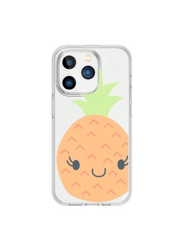 Coque iPhone 15 Pro Ananas Pineapple Fruit Transparente - Claudia Ramos