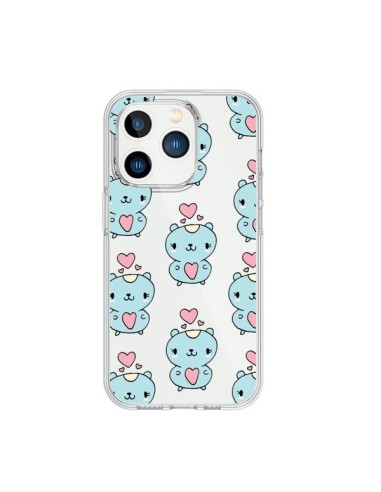 Coque iPhone 15 Pro Hamster Love Amour Transparente - Claudia Ramos