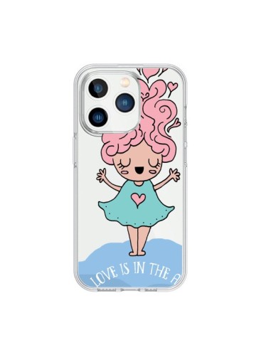 iPhone 15 Pro Case Love Is In The Air Girl Clear - Claudia Ramos